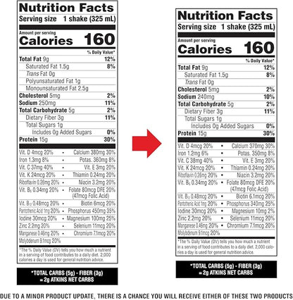 Atkins Strawberry Flavored Protein Shake, High Protein, Low Glycemic, Low Sugar and Low Carb, Keto Friendly, Gluten Free, 12 Count