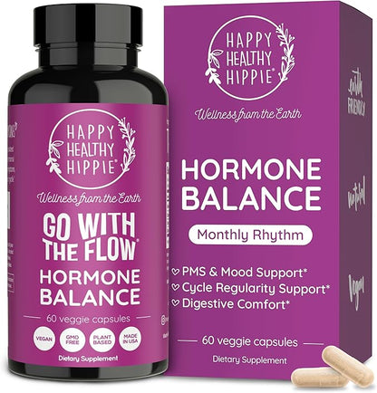 Hormone Balance for Women – PMS Support Supplement, Menopause & Perimenopause | Bloating Relief, Menstrual Cramp, Mood, PMDD | Chasteberry Supplements, Black Cohosh, Dong Quai | Vegan, Non-GMO, 60 Ct