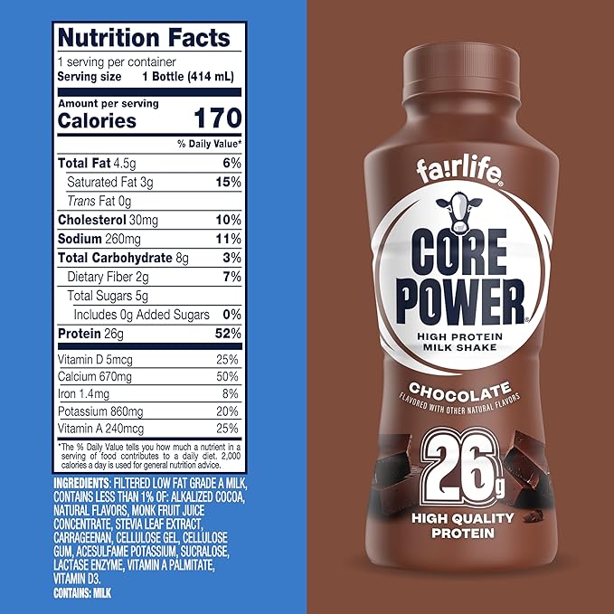 Core Power High Protein (26g) Shake, Chocolate, 14 fl oz