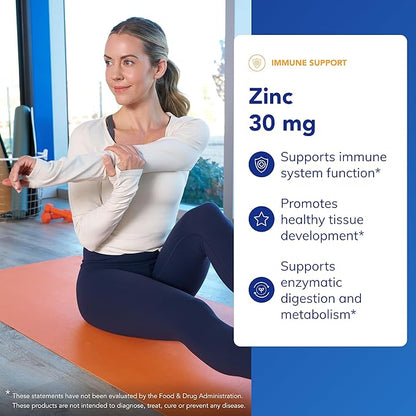 Pure Encapsulations Zinc 30 mg - Supplement for Immune System Support, Growth and Development, and Wound Healing* - with Zinc Picolinate 30 mg - 60 Capsules