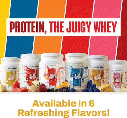 NutraBio Clear Protein Powder, Pineapple Splash - 20 Servings, 20g Clear Whey Protein Isolate, 0 Sugar, 0g Lactose, Refreshing Fruit Flavors, GLP1 Support - Bone Health - Muscle Post Workout Recovery