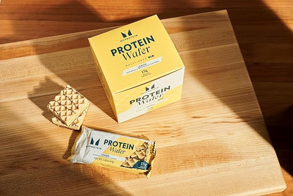 Myprotein Crispy Protein Wafers | 15g Protein | Box of 10 | Lemon | High Protein Snack Bar | Milk & Whey Isolate | Low Sugar
