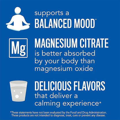 Natural Vitality Calm, Magnesium Supplement, Anti-Stress Drink Mix Powder, Gluten Free, Vegan, & Non-GMO, Watermelon, 16 oz