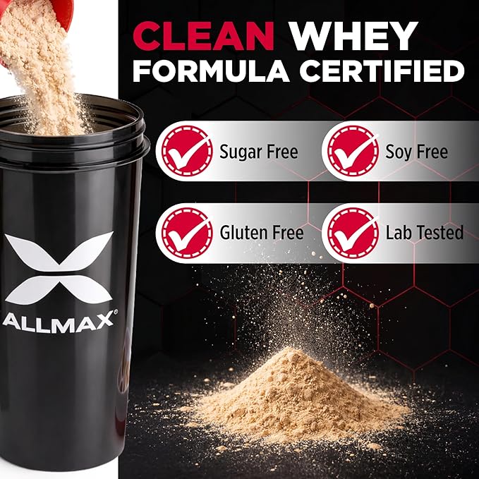 ALLMAX ISOFLEX Pure Whey Isolate Protein Powder - Gluten Free, Low Lactose, Sugar-Free - High-Protein, Clean, Keto-Friendly for Pre Post Workout Supplement for Women and Men | Orange Dreamsicle, 2lb