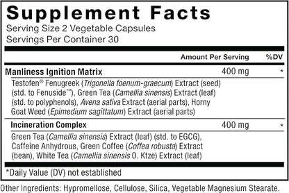 Force Factor Test X180 Ignite Total Testosterone Booster for Men with Fenugreek Seed and Green Tea Extract to Build Lean Muscle, Boost Energy, and Improve Performance, 60 Count