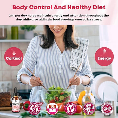 GONGOTA Cortisol Supplements for Women, Cortisol Detox Hormone Balance with Magnesium, Ashwagandha, L-theanine, Phosphatidylserine for cortisol Reducer, Calm, Mood Support - 1 Fl Oz (2 Pack)