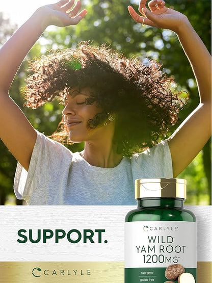 Carlyle Wild Yam Root Capsules | 200 Count | Non-GMO, Gluten Free | Traditional Herb Extract