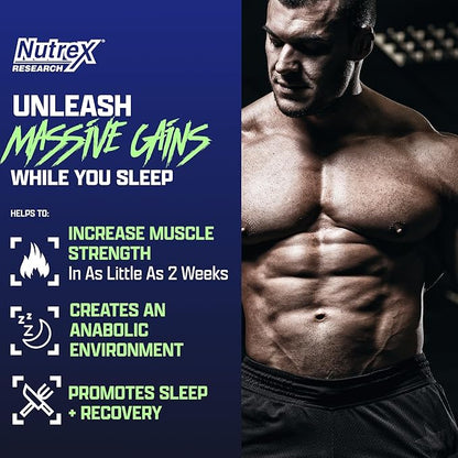 Anabol PM Nighttime Muscle Builder & Sleep Aid | Anabolic Muscle Building Supplement | Clinically Researched RIPFACTOR, Epicatechin & More | Post Workout Muscle Recovery & Strength – 60 Pills