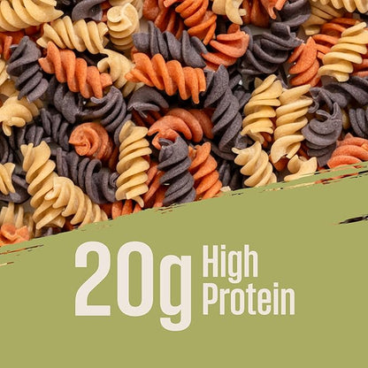 Care Free Kitchen Rotini Keto Pasta Noodles Variety 3-Pack (8 oz. Bags) Plain, Sundried Tomato, Roasted Garlic, 20g High Protein, Low Carb 2g Net Carbs, 26g High Fiber