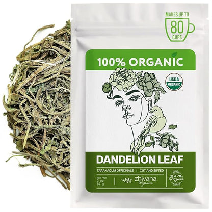 Organic Dandelion Leaf Tea (2 oz.) – Dandelion Leaves – Diente de Leon Organico Hierba - Traditionally Used to Supports Water Balance & Everyday Comfort