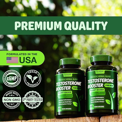 Testosterone Booster Supplement for Men - Male Enhancing Test Boost - Ashwagandha, L-Arginine, Tongkat Ali, Tribulus + More - Workout, Build Muscle, Strength, Energy & Performance - 2 Month Supply