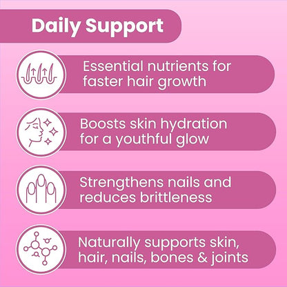 Sanar Naturals Collagen Pills with Biotin, Vitamin C - Supports Healthy Hair, Skin and Nails - Boost Hair Growth & Strong Nails - Collagen Biotin Supplement, 150 Capsules