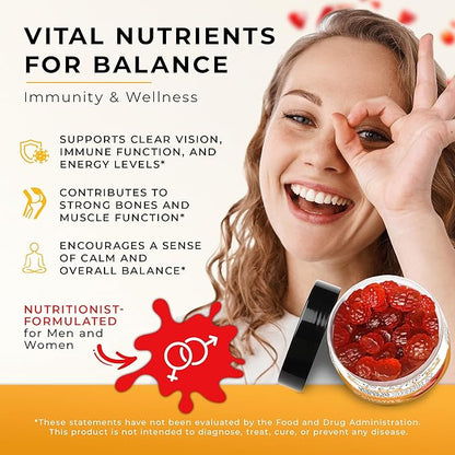 Vitamin D3 K2 Gummies 10000 IU with Magnesium Glycinate, Calcium, B12, K2 MK-7, Vitamins A, E, Lutein, Zeaxanthin - ADK Chewable Supplement for Bone, Eye, Immune Support - D3K2 Gummies