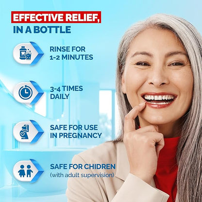 Gengigel Hyaluronic Acid Mouthrinse (150 ml), Oral Care Solution for Gum Health, Reduces Discomfort & Promotes Healing, No Alcohol or SLS, Vegan & Kosher