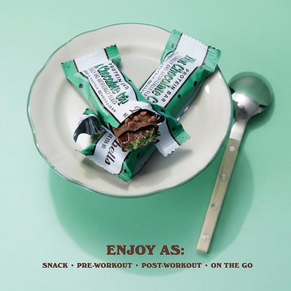 Barebells Mint Chocolate Crisp Protein Bar – 20g Protein – No Added Sugar – 12 x 55g High Protein Snack – Post Workout Snack