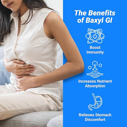 BAXYL & BaxylGI Bundle Pack - (6 fl oz Each) - Hyaluronic Acid Joint Supplement & Hylarunonan Amaferm Prebiotic Digestive Supplement.