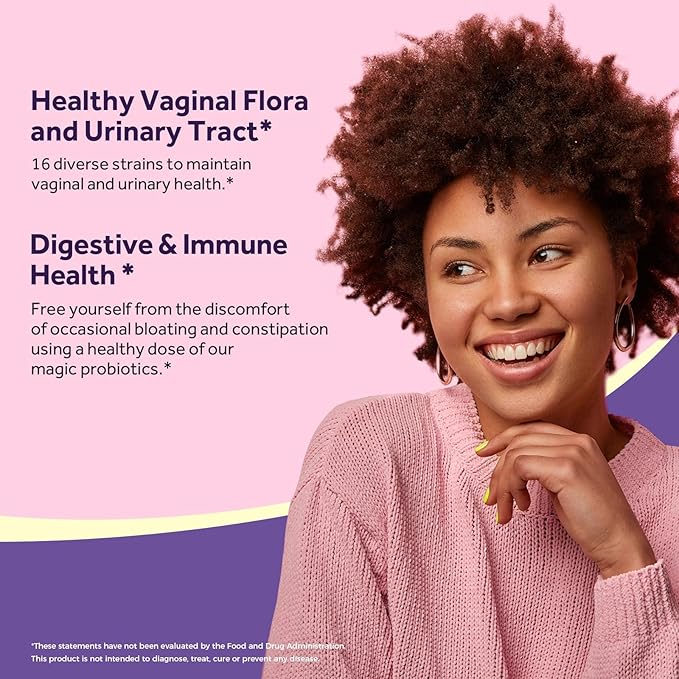 Doctor's Recipes Women's Probiotic, 60 Caps 50 Billion CFU 16 Strains, with Organic Cranberry, Digestive Immune Vaginal & Urinary Health, Shelf Stable, Delayed Release, No Soy Gluten Dairy