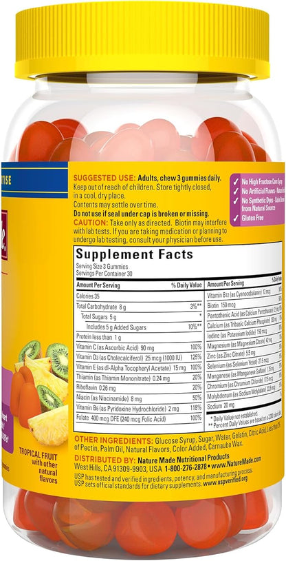 Nature Made Advanced Womens Gummy Multivitamins with Magnesium Citrate, Calcium, B Vitamins, Multivitamin Gummies for Women, 90 Multi Vitamin Gummies, 30 Day Supply,(Pack of 2)