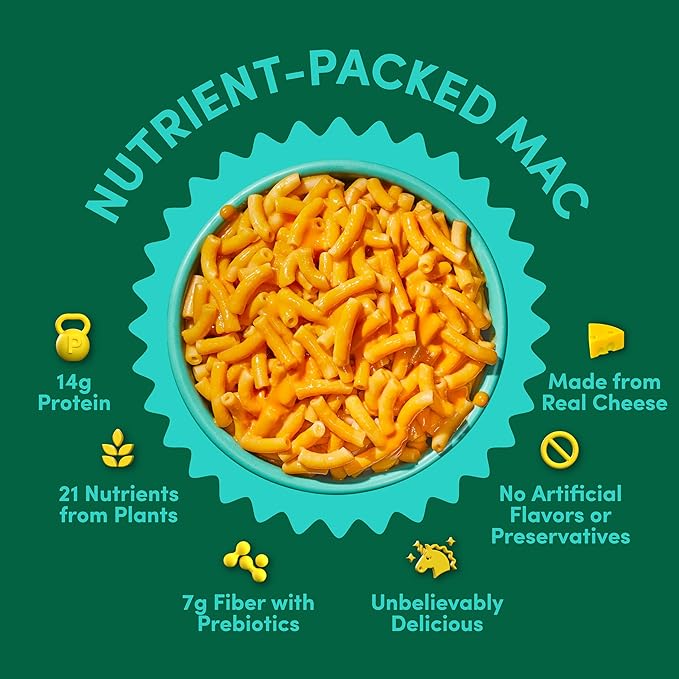 Goodles Cheddy Mac Creamy Cheddar and Macaroni Pasta - Nutrient Packed with Real Cheese, Fiber, Protein, Prebiotics, Plants, & Vegetables | Non-GMO, Organic Ingredients [Cheddy Mac, 6 oz. 1 Pack]