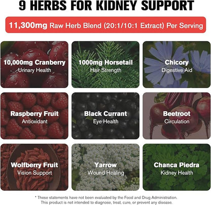 Kidney and Liver Cleanse Detox & Repair Drops - 2 Pack (60ml Each), Cranberry & Milk Thistle Supplement with Artichoke, Astragalus - Natural Herbal Support for Liver, Kidney & Urinary Tract Health
