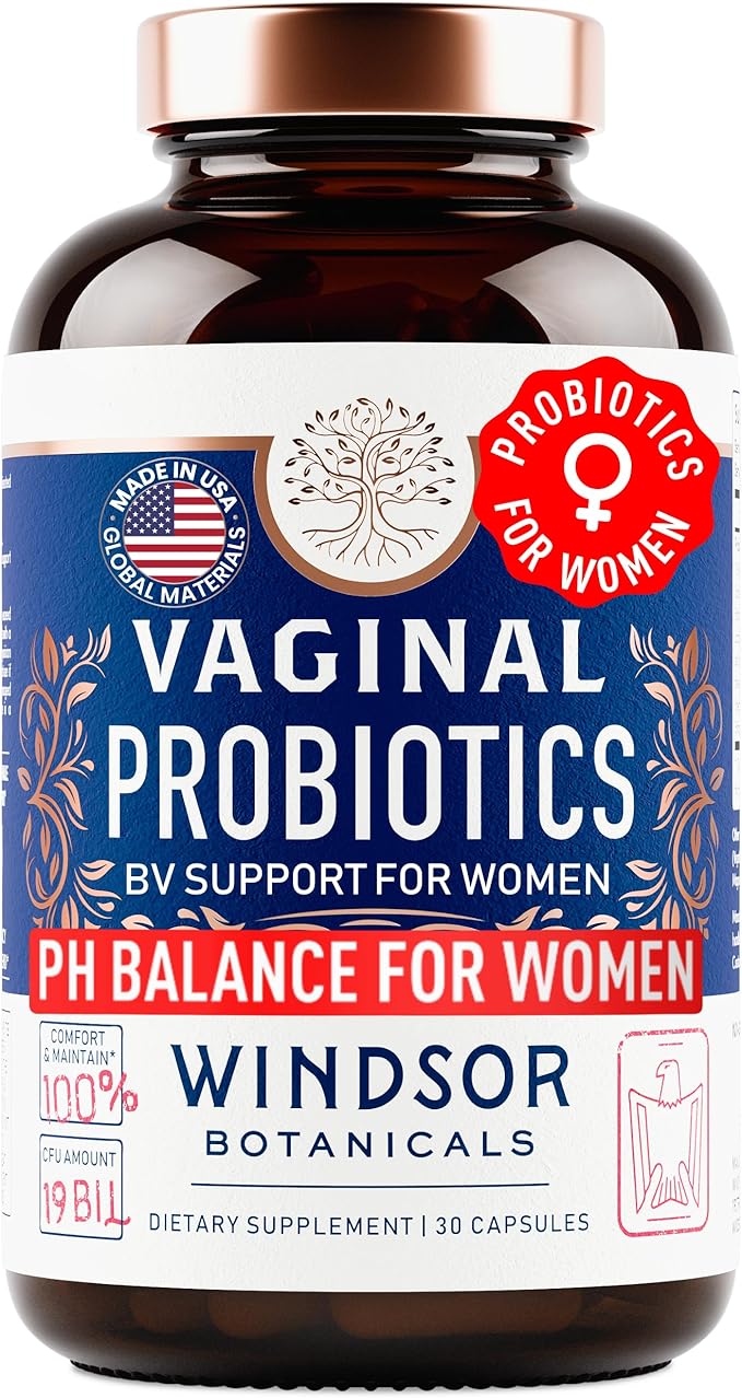Vaginal Probiotics for Women - 19Bil CFU,15-Strain Lactobacillus Probiotic for PH Balance, Urinary Tract Support, Odor & Yeast Health - Balance Complex for Women BV Support Supplements - 30 Vegan Caps