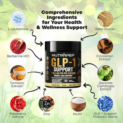 GLP-1 Support Probiotic Weight Loss Supplement - Glp1 Support with Berberine for Fat Burn