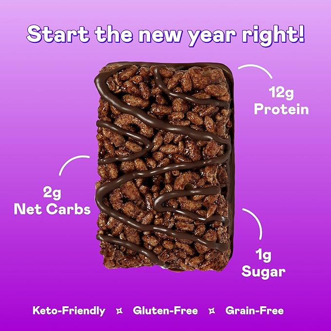 Magic Spoon Treats - 16 High Protein Bars, Double Chocolate - High Protein Gluten Free Snack - Sugar & Gluten Free Protein Cereal Bar - Low Carb, Keto Friendly - Healthy Snacks for Adults
