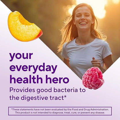 vitafusion Probiotic Gummy Supplements, Raspberry, Peach and Mango Flavors, Probiotic Nutritional Supplements With 5 Billion CFUs, 35 Day Supply, 70 Count