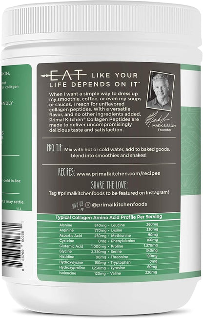 Primal Kitchen Collagen Peptides,Unflavored Collagen Powder,1.2 Pounds,(Pack of 2)