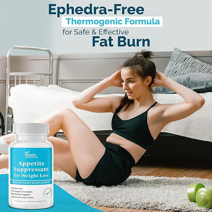 Appetite Suppressant for Weight Loss - Diet Pills for Women w/ Garcinia, Ginger Root, Guarana - Thermogenic Fat Burner & Metabolism Booster for Women & Men | Belly Fat + Energy Support, 30 Caps