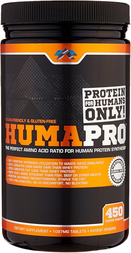 HumaPro Essential Amino Acid Formula | EAA Protein Supplement | Supports Muscle Recovery & Performance | Vegan, Gluten Free | | 450 Tablets | 90 Servings