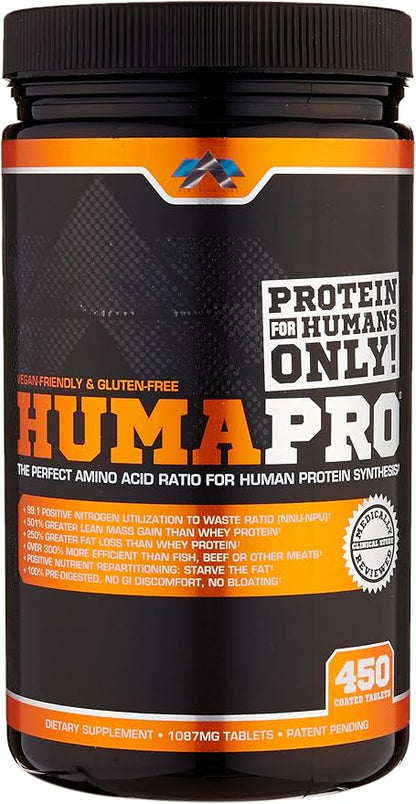 HumaPro Essential Amino Acid Formula | EAA Protein Supplement | Supports Muscle Recovery & Performance | Vegan, Gluten Free | | 450 Tablets | 90 Servings