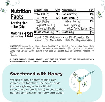 Perfect Bar Mini, Peanut Butter Protein Bar, Protein Snack, Snack Bar, Organic, Gluten Free, Soy Free, Non GMO, No Sugar Alcohols, 0.88 Ounce Bar, 24 Count