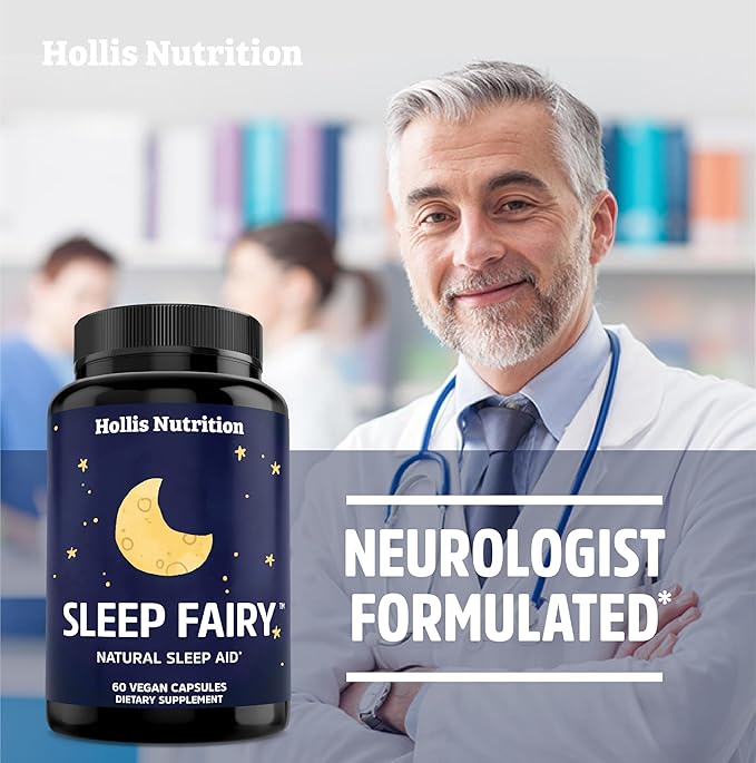 SLEEP FAIRY Natural Sleep Aid | Magnesium Glycinate 500mg, Melatonin 10mg, L-Theanine, B6, 5-HTP, GABA, Valerian Root & Ashwagandha | Herbal Sleeping Pills for Adults | Vegan Sleep Pills | MADE IN USA
