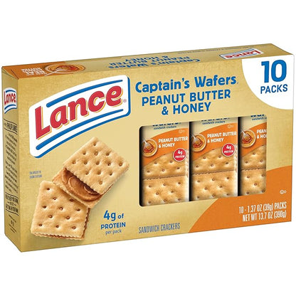 Lance Peanut Butter and Honey, 10 Count 1.37 Oz