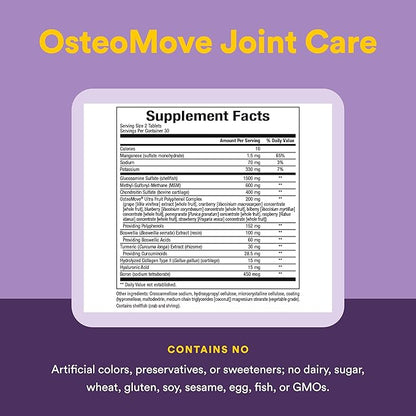 Natural Factors, OsteoMove Joint Care, Extra Strength Support for Joint and Bone Health, Non-GMO, 60 tablets (30 servings)