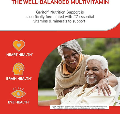 Geritol, Multivitamin Supplement, Contains B-Vitamins, Antioxidants, Vitamins C, E & D and Iron, 26 Essential Vitamins and Minerals, Gluten-Free, Non-GMO, No Artificial Sweeteners, 40 Tablets