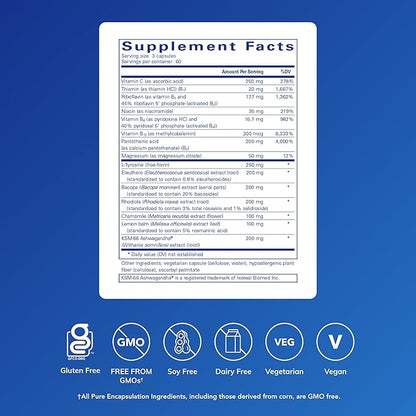 Pure Encapsulations Daily Stress Formula | Promotes Relaxation and Moderates the Effects of Occasional Stress*| 180 Capsules