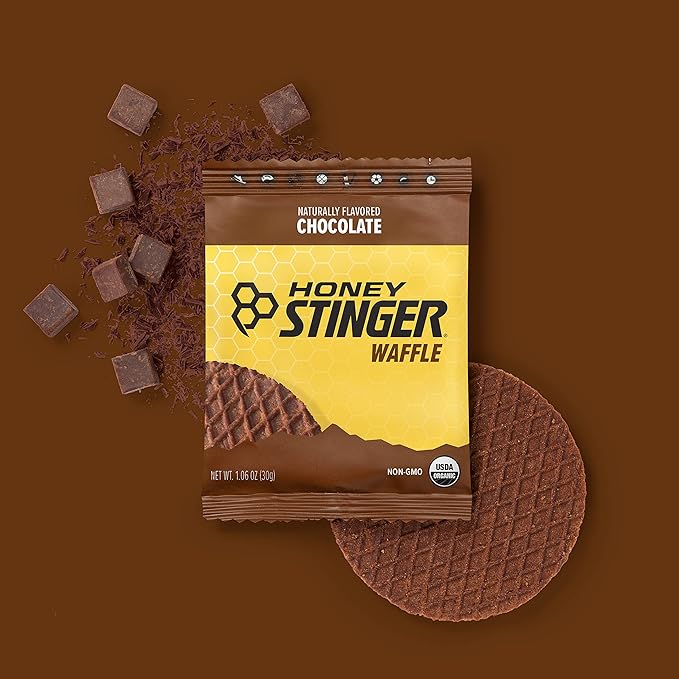 Honey Stinger Organic Chocolate Waffle, Energy Stroopwafel for Exercise, Endurance and Performance, Sports Nutrition for Home & Gym, Pre and Post Workout, 16.96 Ounces (Pack of 16)