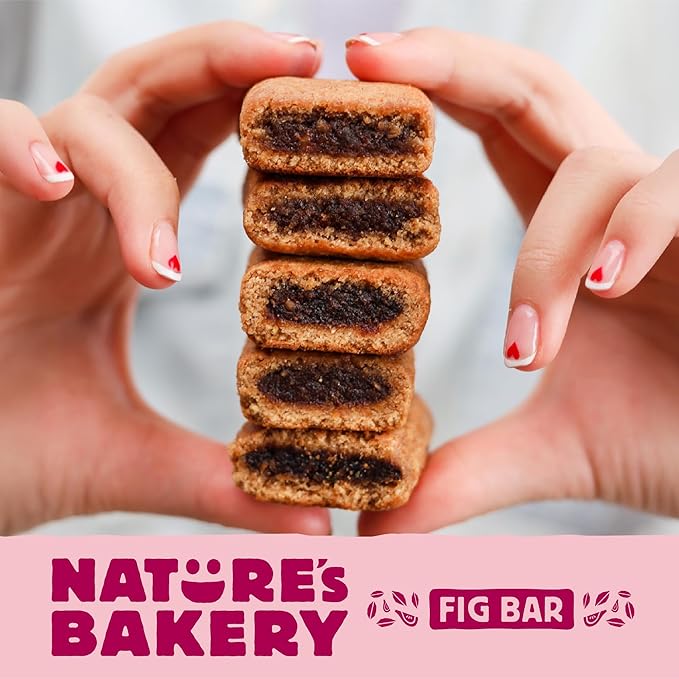 Nature’s Bakery Whole Wheat Fig Bars, Raspberry, Real Fruit, Vegan, Non-GMO, Snack bar, 6 Count (Pack of 6)