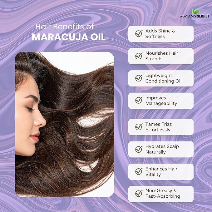 Pure Carrier and Essential Oils for Skin Care, Hair, Body Moisturizer for Face Aging Skin Care (Maracuja Oil (Passion Fruit, 4oz)