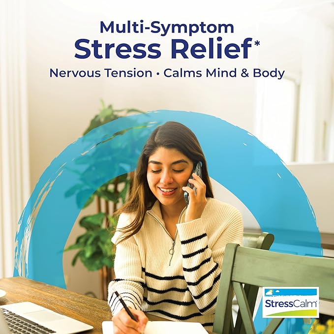 Boiron StressCalm Tablets for Relief of Stress, Anxiousness, Nervousness, Irritability, and Fatigue - 120 Count (2 Pack of 60)