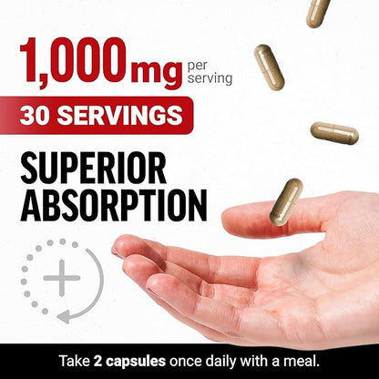 Force Factor Black Maca Root Supplement for Men, 1000mg Maca Negra Extract for Energy, Hormonal Balance & Vitality, Superior Absorption with BioPerine, 180 Capsules, 3-Pack