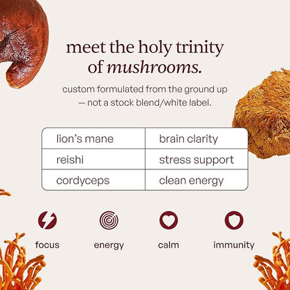 Forest Caps Mushroom Gummies – Lion’s Mane, Reishi & Cordyceps – Focus, Calm & Natural Energy – Organic Fruiting Body Extracts – Vegan, All Natural, Made in USA – 60 Count