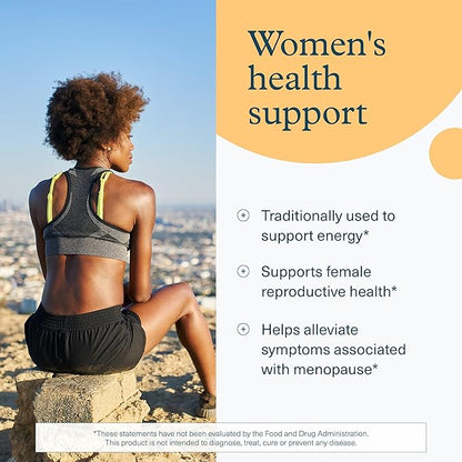 Youtheory Women's Maca Root - Vegan Energy & Menopause Support Supplement with Peruvian Ginseng* - Premium Supplement for Women - Dairy, Soy & Gluten Free - 120 Vegetarian Capsules