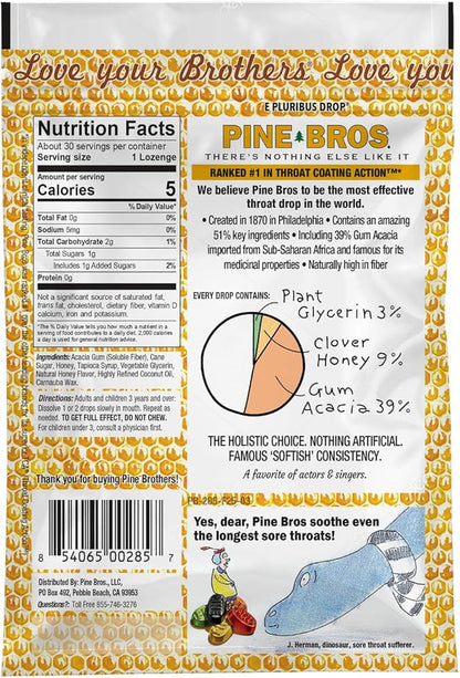 Pine Bros. Pine Bros Gummy Sore Throat Softish Drops 30 Count (Honey)