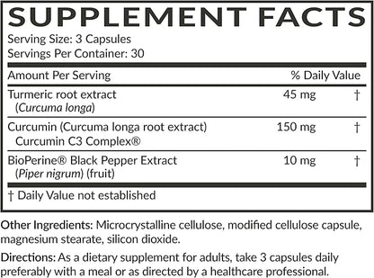 Futurebiotics Turmeric + Curcumin, Antioxidant, Joint & Digestion Support with BioPerine for Enhanced Nutrient Intake, Non-GMO, 90 Vegetarian Capsules
