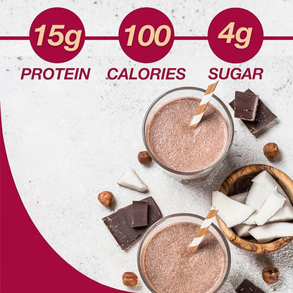 ProtiDIET Chocolate Protein Shake - Low Fat, High Protein Drink for a Healthy Active Lifestyle - Quick and Easy Preparation Chocolate Protein Drink - 7 pouches per box