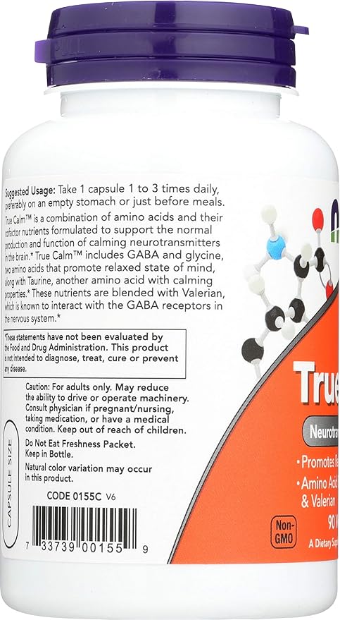 Now Foods True Calm(tm) Amino Relaxer 90 Caps ( two-pack)
