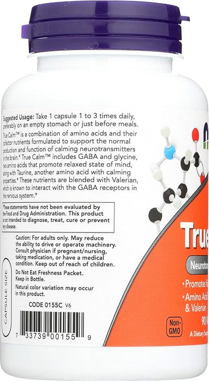 Now Foods True Calm(tm) Amino Relaxer 90 Caps ( two-pack)